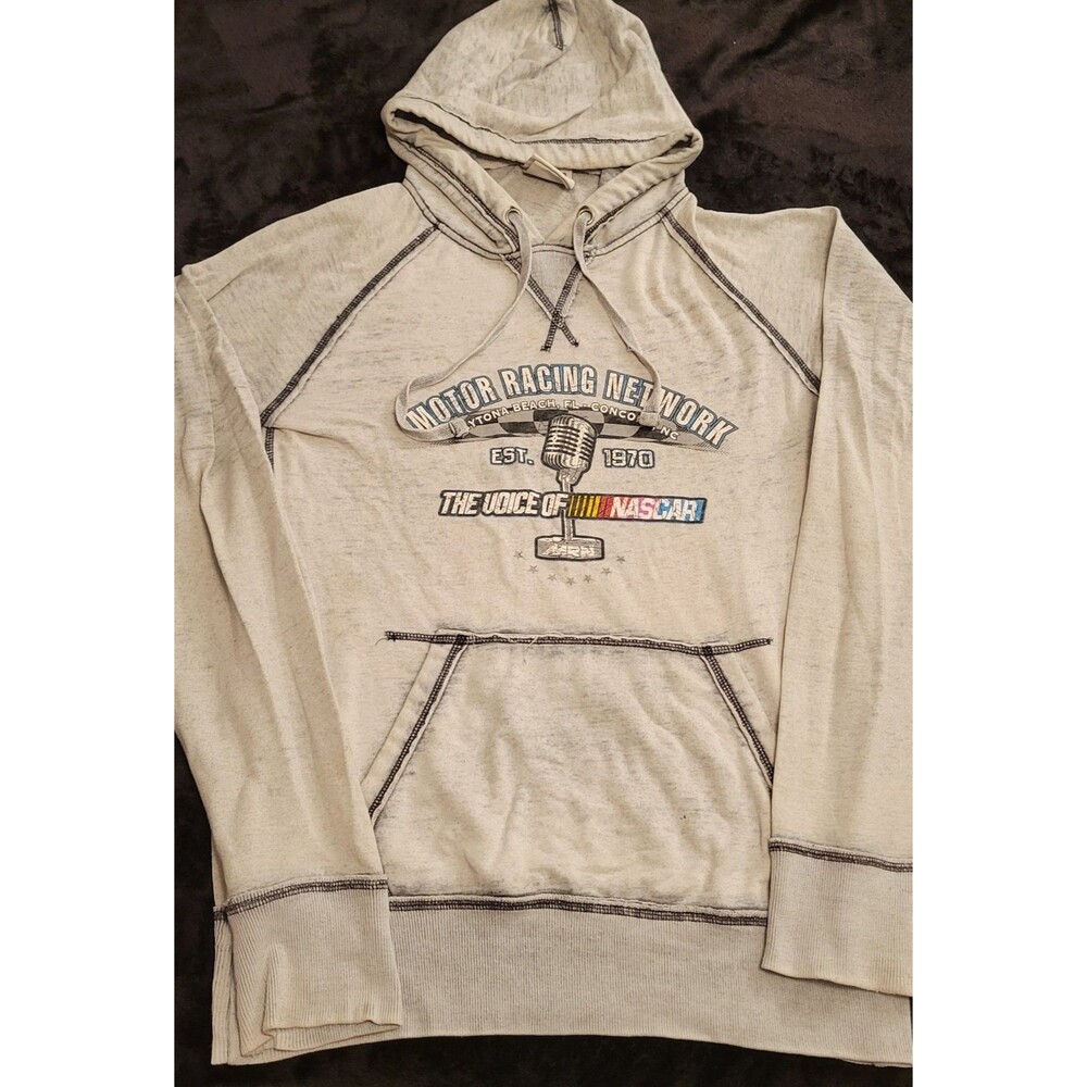 NASCAR Motor Racing Network Graphic Print Pullover Hoodie Size Small Unisex